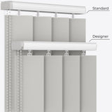 Pristine Grey Mist Blackout Vertical Blinds - Zen Shades