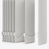 Pristine Grey Mist Blackout Vertical Blinds - Zen Shades