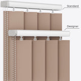 Pristine Savannah Tan Blackout Vertical Blinds - Zen Shades