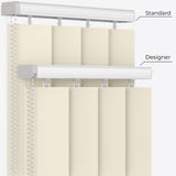Pristine Tofu Blackout Vertical Blinds - Zen Shades