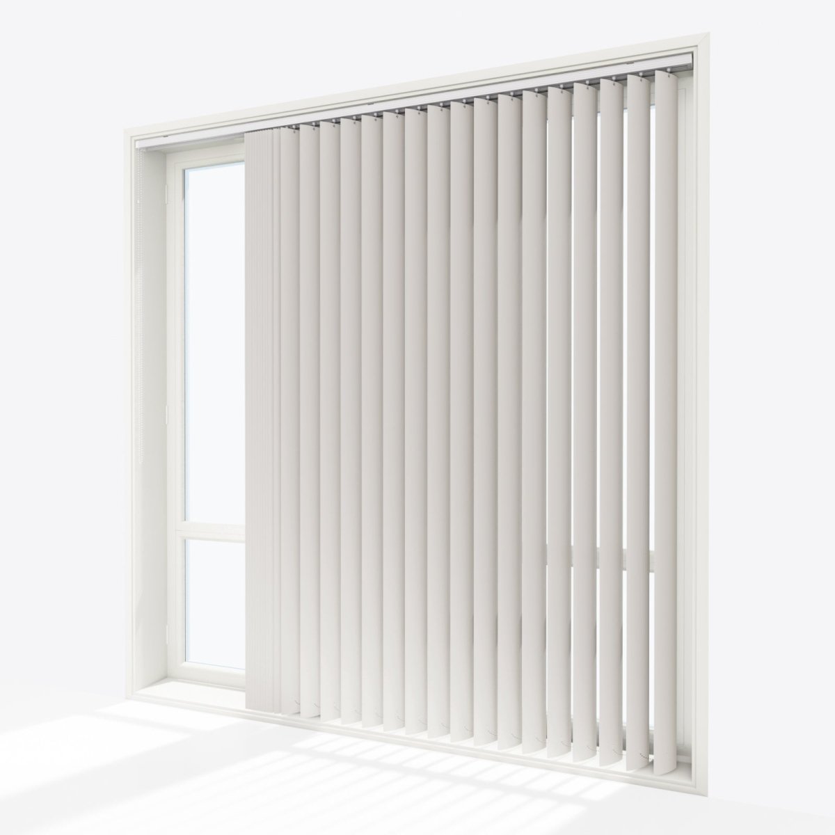 Ramina Grey Blackout PVC Vertical Blinds - Zen Shades
