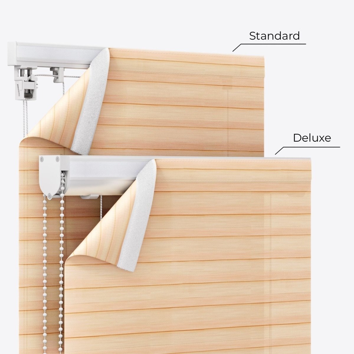 Silhouette Biscuit Cream Roman Blinds - Zen Shades
