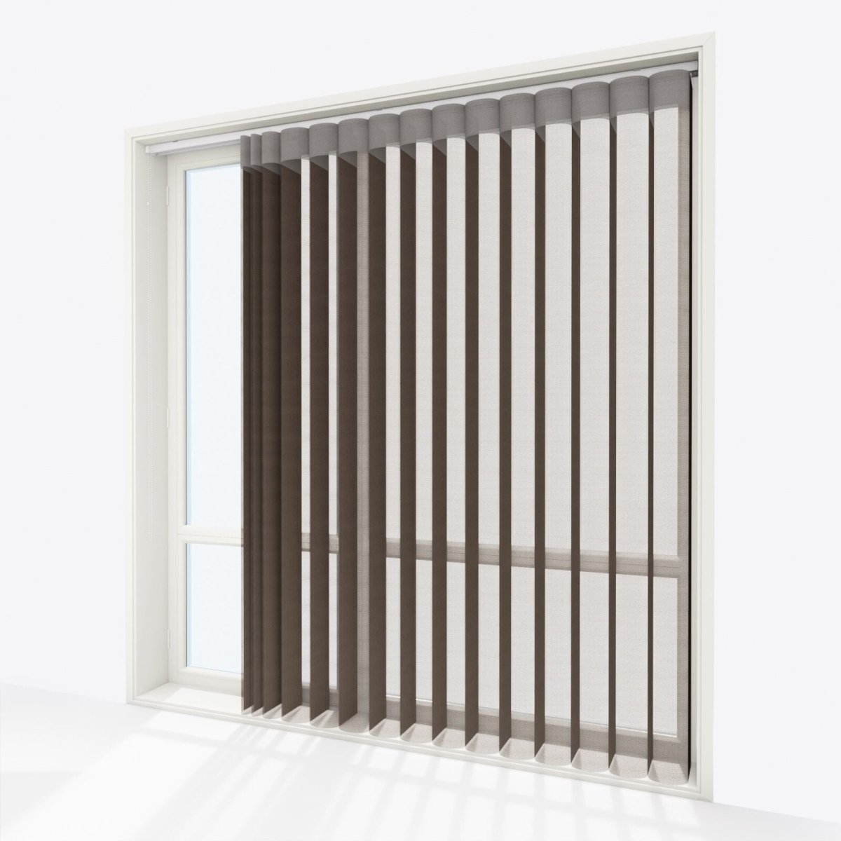 Spotted Obsidian Brown Day & Night Vertical Sheer 40cm - Zen Shades