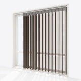Spotted Obsidian Brown Day & Night Vertical Sheer 40cm - Zen Shades