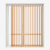Stripe Apricot Tan Day & Night Vertical Sheer 40cm - Zen Shades