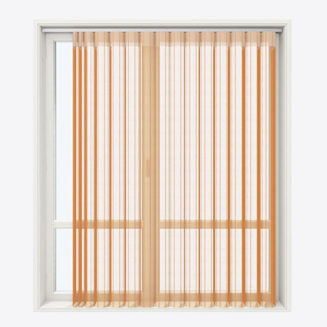 Stripe Apricot Tan Day & Night Vertical Sheer 40cm - Zen Shades