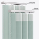Stripe Aqua Gray Day & Night Vertical Sheer 40cm - Zen Shades