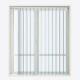 Stripe Aqua Gray Day & Night Vertical Sheer 40cm - Zen Shades