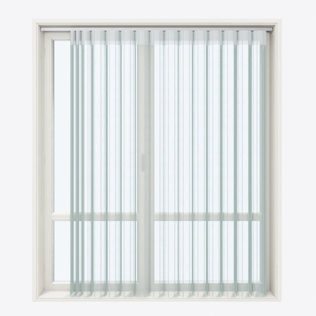 Stripe Aqua Gray Day & Night Vertical Sheer 40cm - Zen Shades