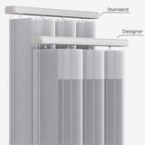 Stripe Ash Grey Day & Night Vertical Sheer 40cm - Zen Shades