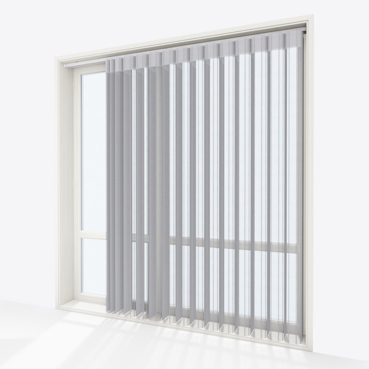 Stripe Ash Grey Day & Night Vertical Sheer 40cm - Zen Shades