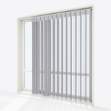 Stripe Ash Grey Day & Night Vertical Sheer 40cm - Zen Shades