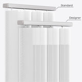 Stripe Brilliant White Day & Night Vertical Sheer 40cm - Zen Shades