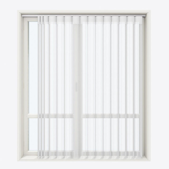 Stripe Brilliant White Day & Night Vertical Sheer 40cm - Zen Shades