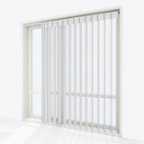 Stripe Brilliant White Day & Night Vertical Sheer 40cm - Zen Shades