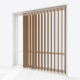 Stripe Bronze Brown Day & Night Vertical Sheer 40cm - Zen Shades