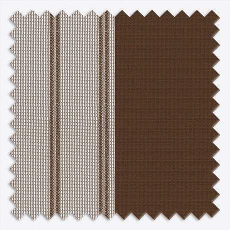 Stripe Cocoa Day & Night Vertical Sheer 40cm - Zen Shades