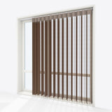 Stripe Cocoa Day & Night Vertical Sheer 40cm - Zen Shades