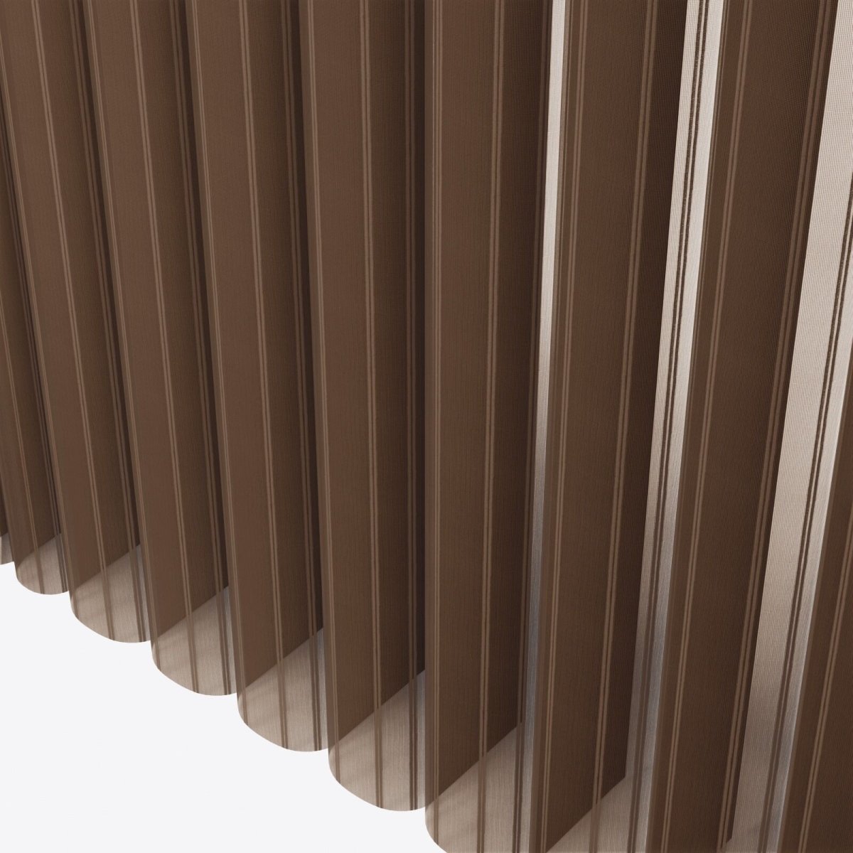 Stripe Cocoa Day & Night Vertical Sheer 40cm - Zen Shades