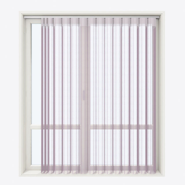Stripe Elderberry Day & Night Vertical Sheer 40cm - Zen Shades