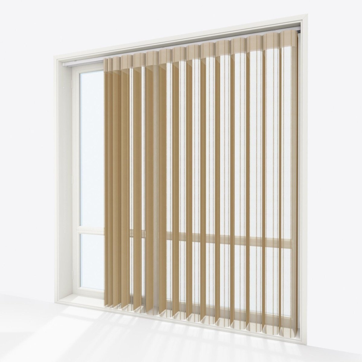 Stripe Fennel Seed Day & Night Vertical Sheer 40cm - Zen Shades