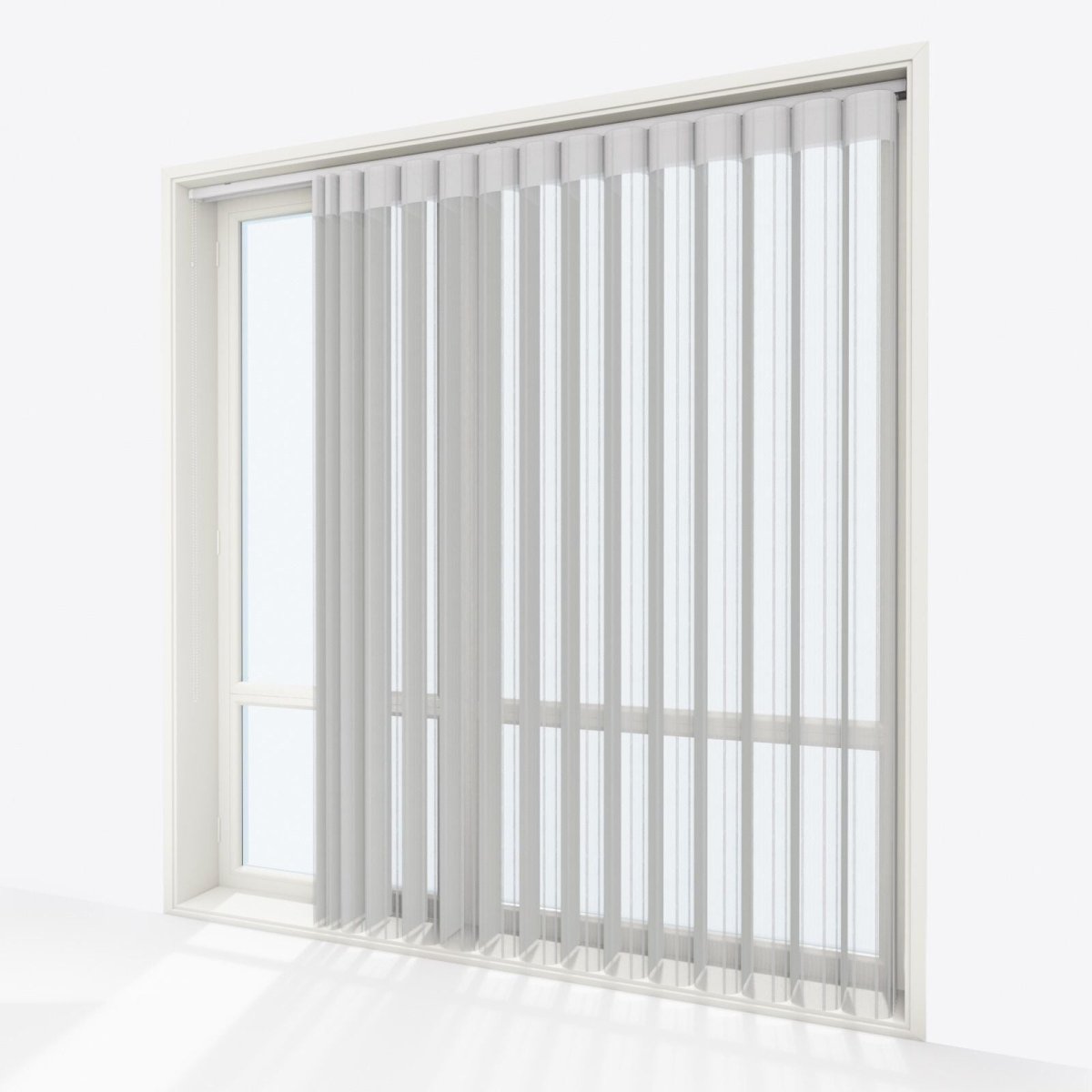 Stripe Flint Gray Day & Night Vertical Sheer 40cm - Zen Shades