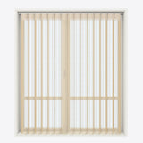 Stripe Honey Peach Day & Night Vertical Sheer 40cm - Zen Shades