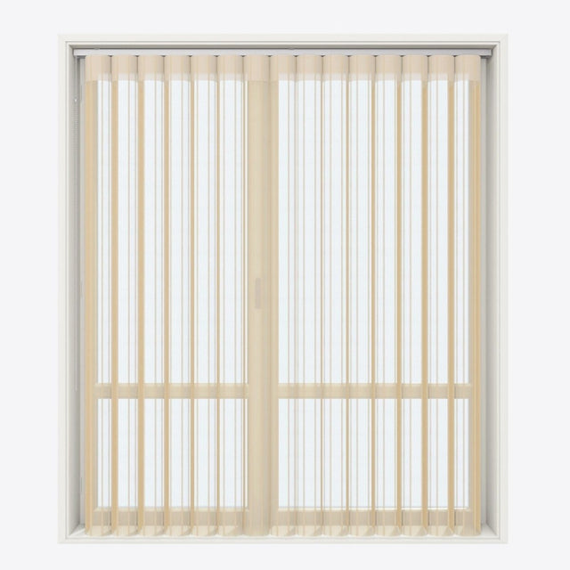 Stripe Honey Peach Day & Night Vertical Sheer 40cm - Zen Shades