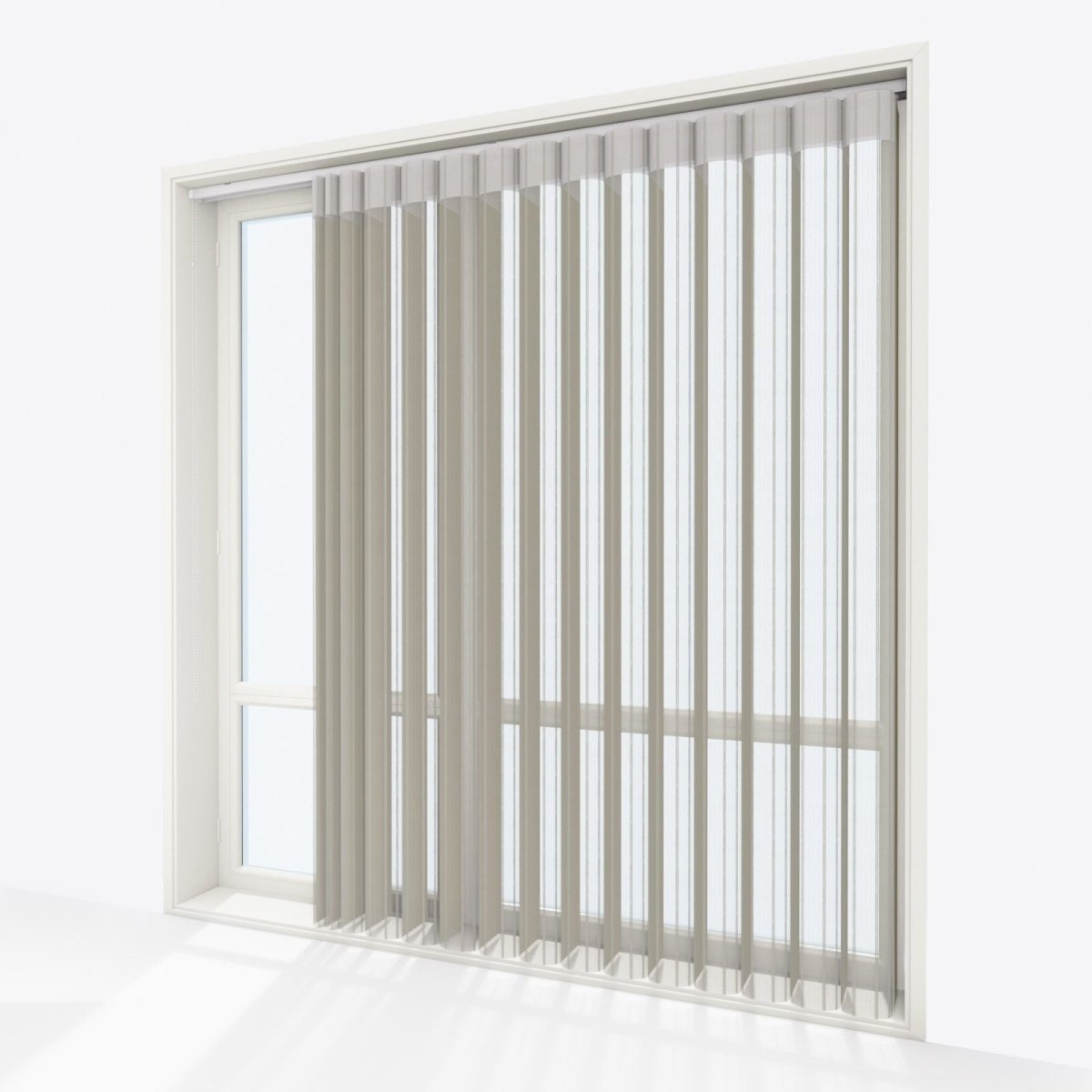 Stripe Matte Olive Day & Night Vertical Sheer 40cm - Zen Shades