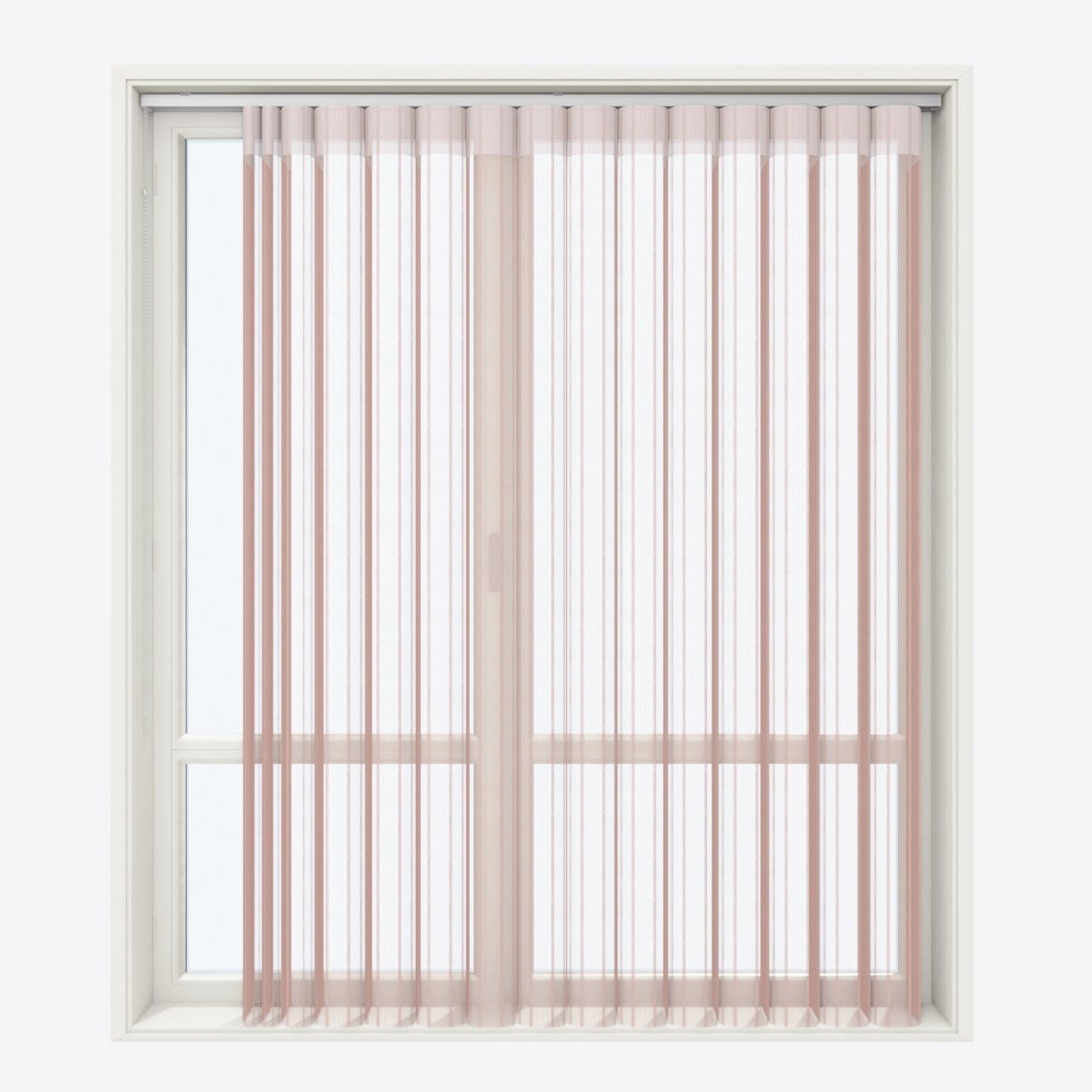 Stripe Mistry Rose Day & Night Vertical Sheer 40cm - Zen Shades