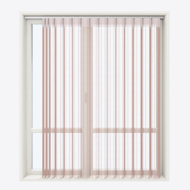Stripe Mistry Rose Day & Night Vertical Sheer 40cm - Zen Shades