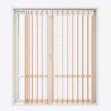Stripe Peach Nougat Day & Night Vertical Sheer 40cm - Zen Shades