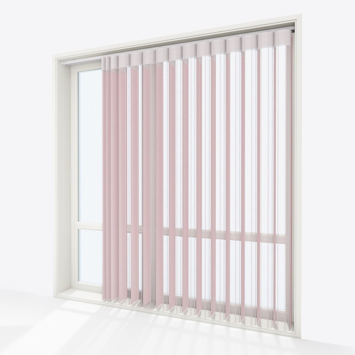 Stripe Quartz Rose Day & Night Vertical Sheer 40cm - Zen Shades