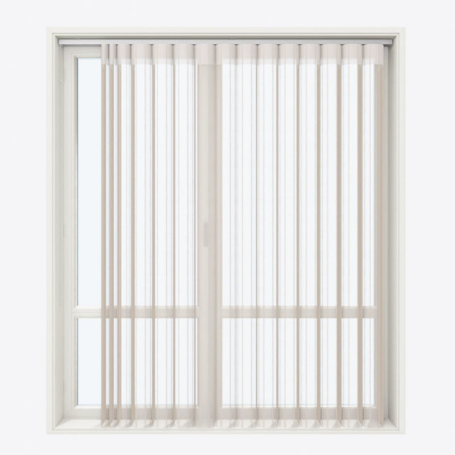 Stripe Savannah Tan Day & Night Vertical Sheer 40cm - Zen Shades