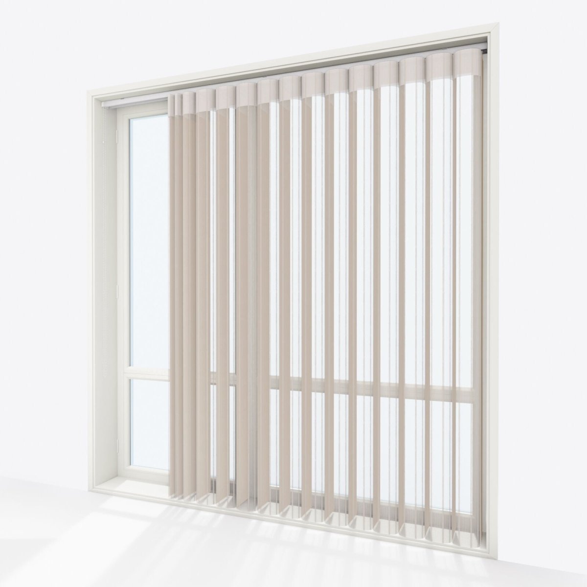 Stripe Savannah Tan Day & Night Vertical Sheer 40cm - Zen Shades