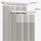 Stripe Stone Grey Day & Night Vertical Sheer 40cm - Zen Shades