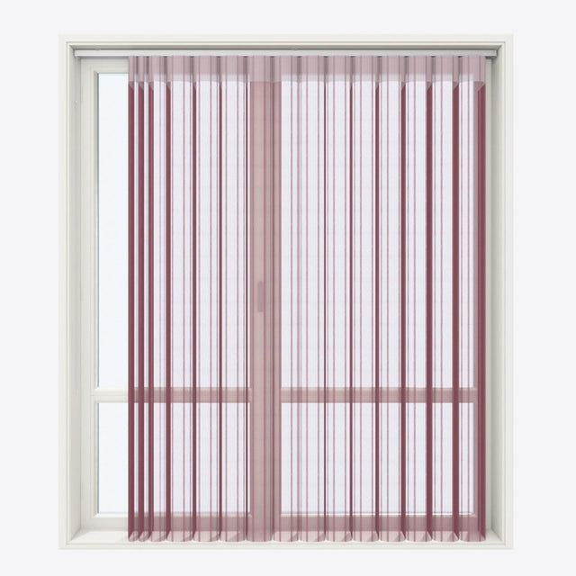 Stripe Syrah Day & Night Vertical Sheer 40cm - Zen Shades