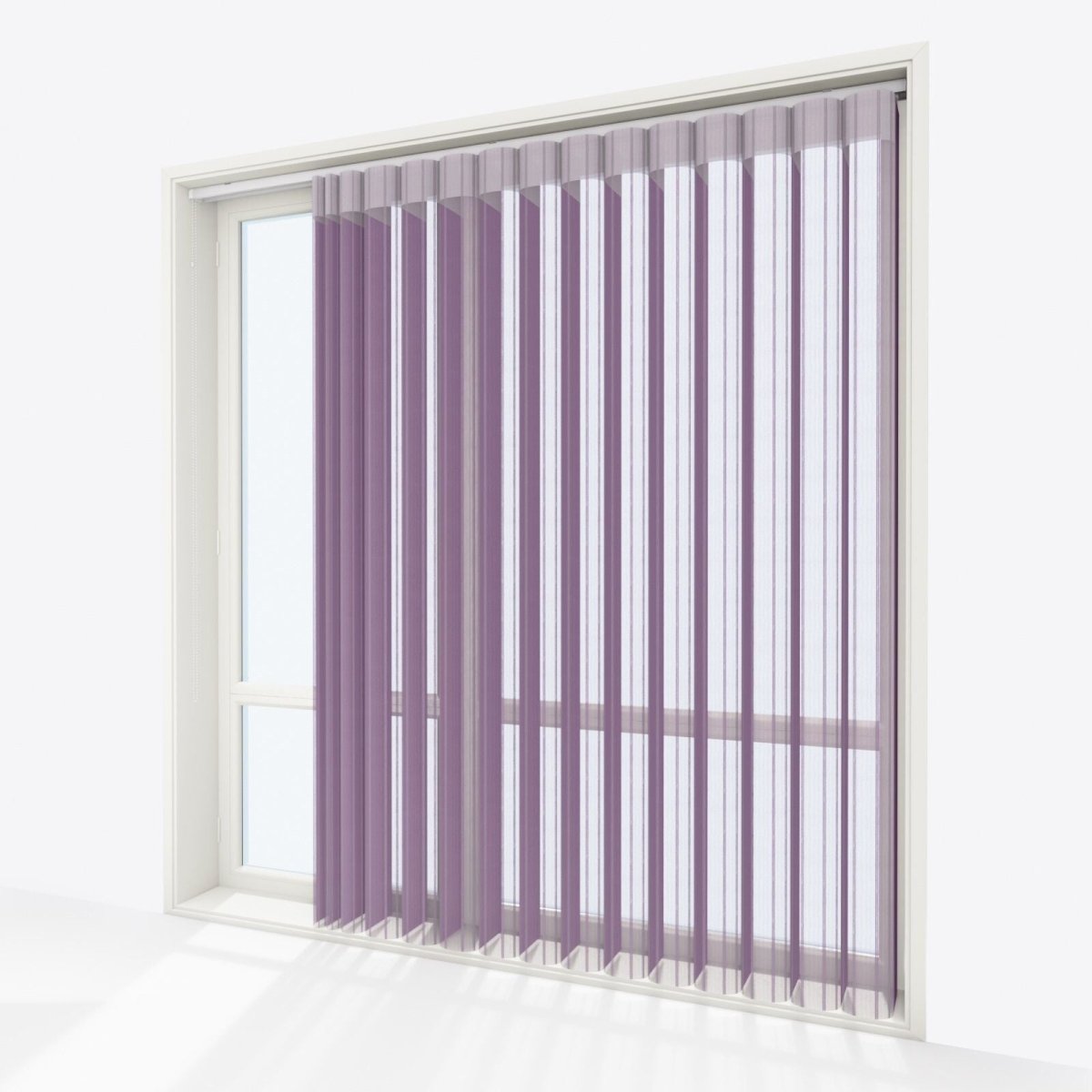 Stripe Vintage Violet Day & Night Vertical Sheer 40cm - Zen Shades