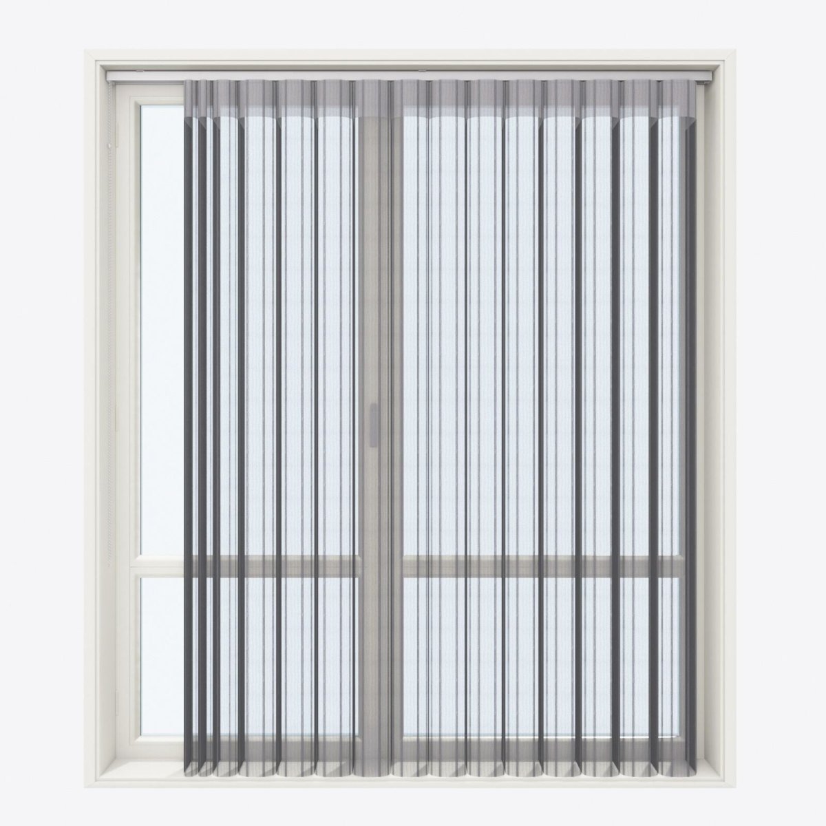 Stripe Volcanic Ash Day & Night Vertical Sheer 40cm - Zen Shades