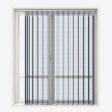 Stripe Volcanic Ash Day & Night Vertical Sheer 40cm - Zen Shades