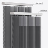 Stripe Volcanic Ash Day & Night Vertical Sheer 40cm - Zen Shades