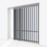 Stripe Volcanic Ash Day & Night Vertical Sheer 40cm - Zen Shades