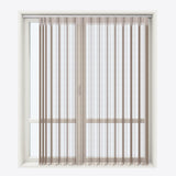 Stripe Woodsmoke Day & Night Vertical Sheer 40cm - Zen Shades