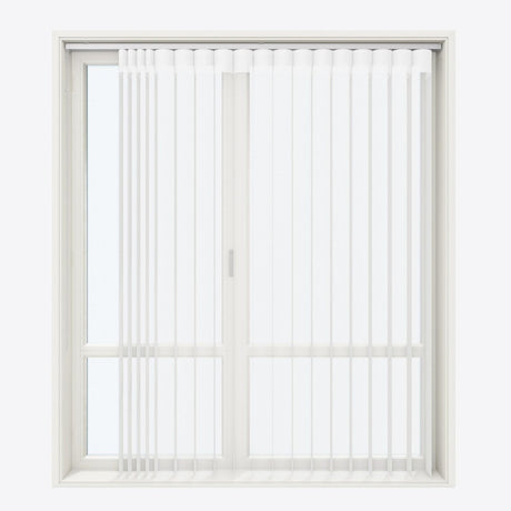Supreme Brilliant White Day & Night Vertical Sheer 33cm - Zen Shades