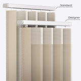 Supreme Cream & Mocha Print Day & Night Vertical Sheer 33cm - Zen Shades