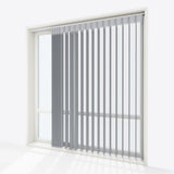 Supreme Dark Grey Day & Night Vertical Sheer 33cm - Zen Shades