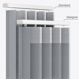 Supreme Dark Grey Day & Night Vertical Sheer 33cm - Zen Shades