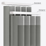 Supreme Dove Grey Day & Night Vertical Sheer 33cm - Zen Shades