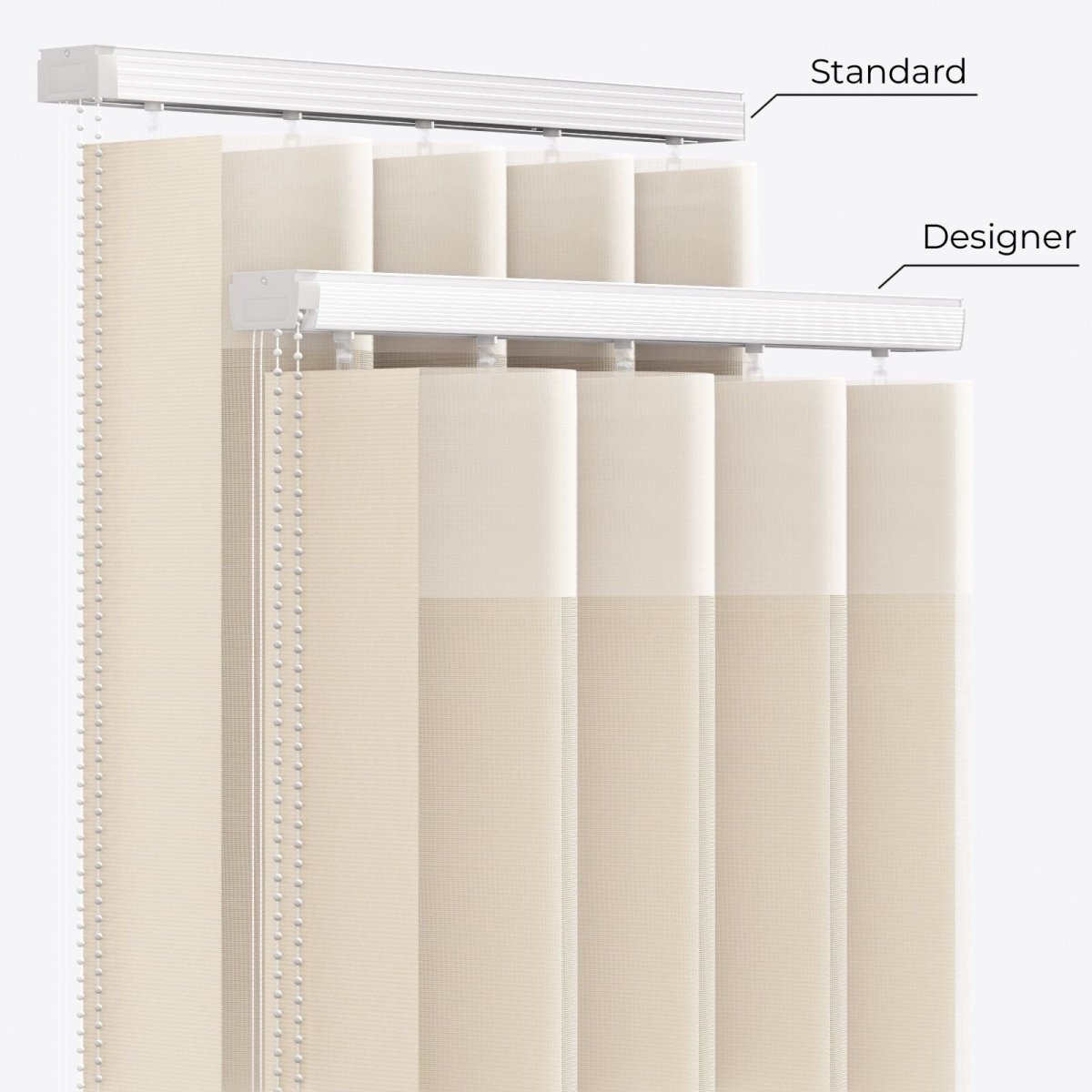 Supreme Fields of Rye Day & Night Vertical Sheer 33cm - Zen Shades