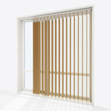 Supreme Green Brown Day & Night Vertical Sheer 33cm - Zen Shades